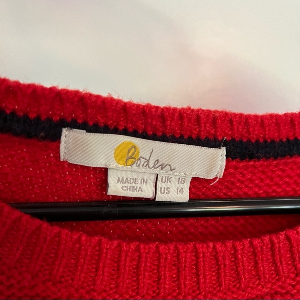 Boden Chunky Knit Fringe Trim Sweater - Picture 2 of 5